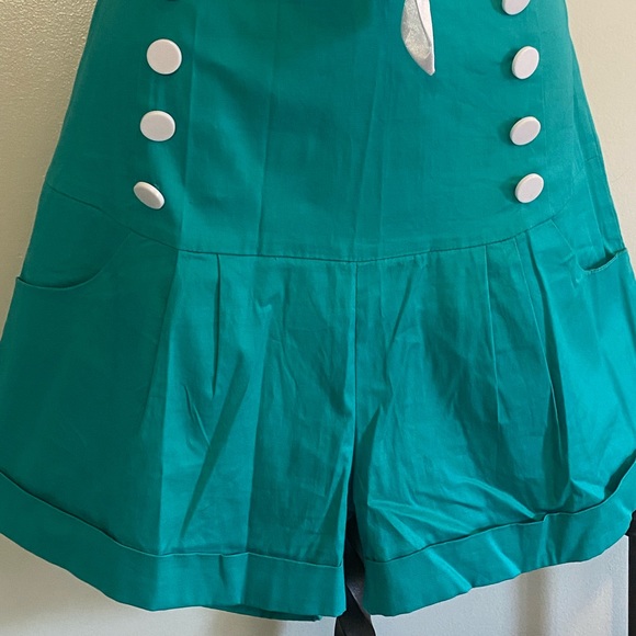 Beach bash teal Romper XXL Bettie Page - Picture 5 of 6